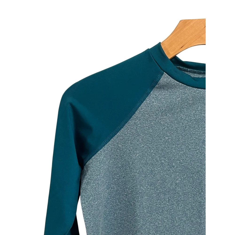 Art Class Boys Swim Shirt Teal Long Sleeve Size M 8 Plus